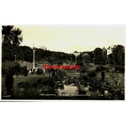 Central Gardens, Bournemouth, Dorset, 17/38, RP? Nigh Postcard, 1950s?