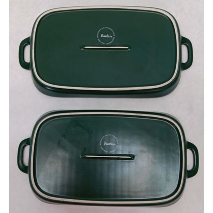 2 Mint Bruntmor Enameled Cast Iron Grill Oven Trays Griddle Green Pan