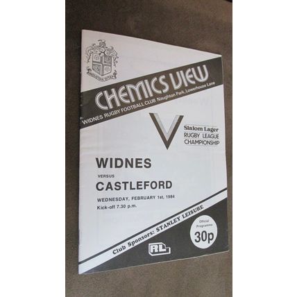 1984 Rugby Football League Programme - Widnes v Castleford