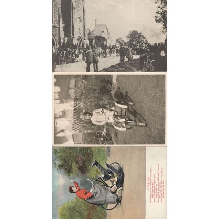 Woodford Victorian Cyclists Meet Cycling Club Comic 2x Postcard & Photo