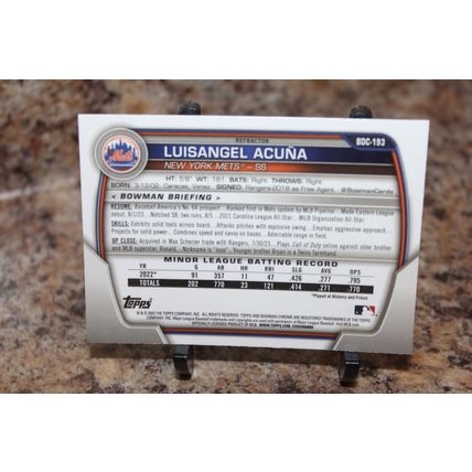 2022 bowman chrome baseball new york mets luisangel acuna card#bdc-193