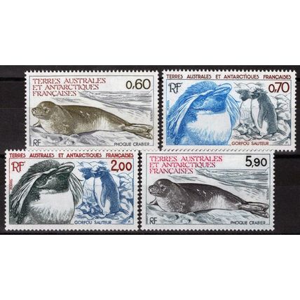 FSAT TAAF 107-110 MNH Penguins Birds Seals Antarctica ZAYIX FSA-S0084M