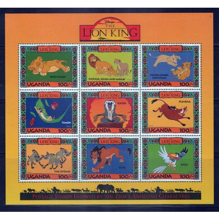 Uganda 1266-1268 MNH Disney The Lion King Simba Rafiki MufasaZAYIX 0801L0001