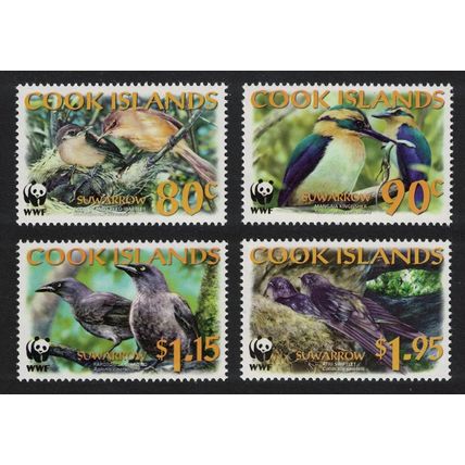 Cook Is. WWF Land birds 4v 2005 MNH SG#1474 MI#1540-1543 Sc#1270-1273