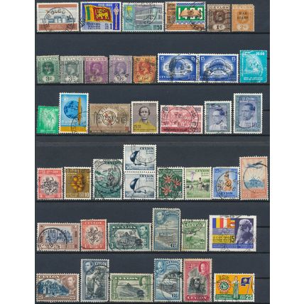 114 Stamp Selection - Sri Lanka / Ceylon - Used Hinged