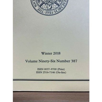 WINTER 2018 ARMY HISTORICAL RESEARCH JOURNAL VOL 96 #387 BOOK HUSSAR JACKET (P3)