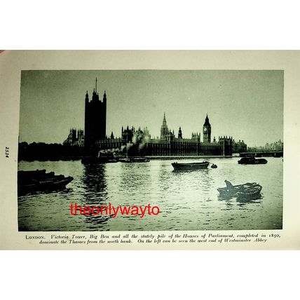 Bankside, Old Wharfs, St Paul's, London (Parliament, Reverse), Book Illustration