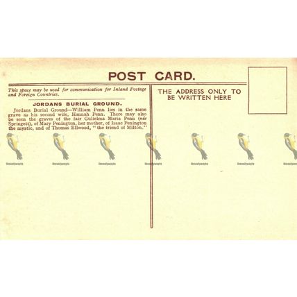 Jordans Burial Ground, Graves William Penn, Penington & Ellwood, Bucks, Postcard
