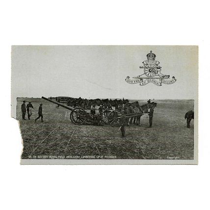 Postcard British Army 95th Battery RFA "15 pounder" actually QF 4.7" naval gun ?