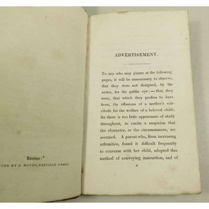 Antique Georgian Leather Book Maternal Solicitude Daughters Best Interests 1822