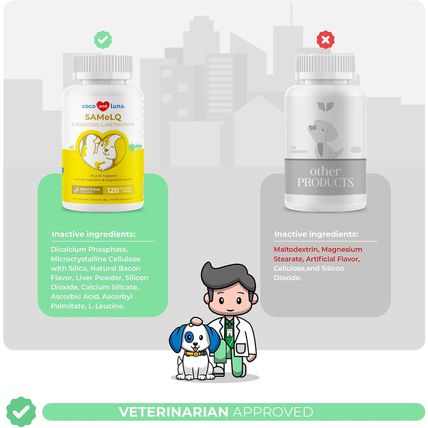 Same for Dogs - 120 Chewable Tablets - S-Adenosyl-L-Methionine, Liver Supplement