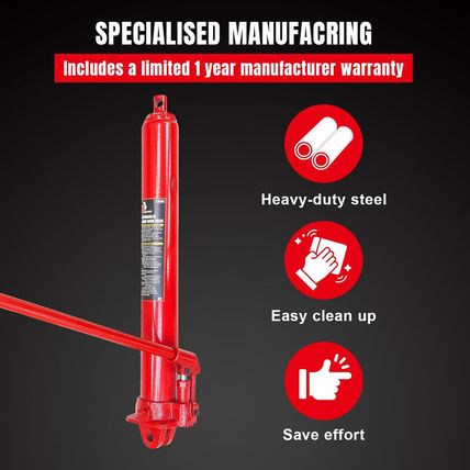BIG RED T30806 Torin Hydraulic Long Ram Jack with Single Piston Pump and Clevis