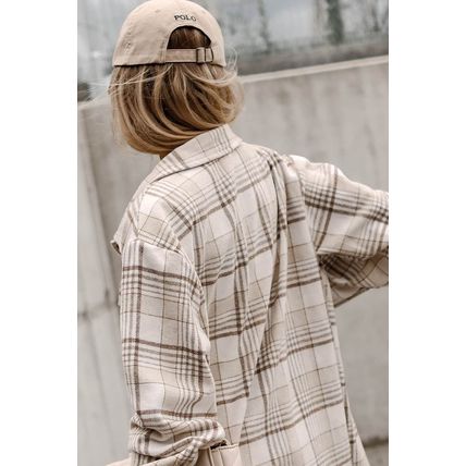 Khaki Plaid Removable Hood Buttoned Shacket