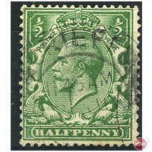 1924 SG418 1/2d Green Wmk Block Cypher Very Fine Used