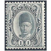 Zanzibar 1909 SG225 1c Pearl-Grey Mounted Mint