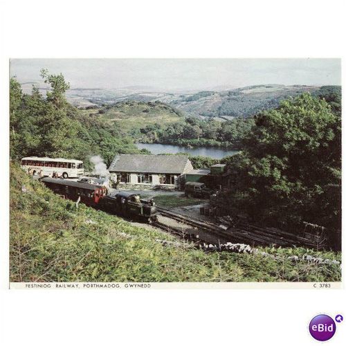 NG Railway Postcard FESTINIOG Train TAN-Y-BWLCH LLYN MAIR Double Fairlie Loco