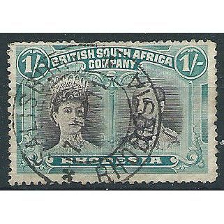 Rhodesia 1910 SG151 1/- Grey-Black & Deep Blue-Green Fine Used .. ..