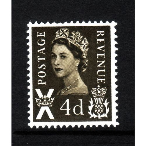 GREAT BRITAIN SCOTLAND 1968 SG S9 4d OLIVE SEPIA U/M MINT#