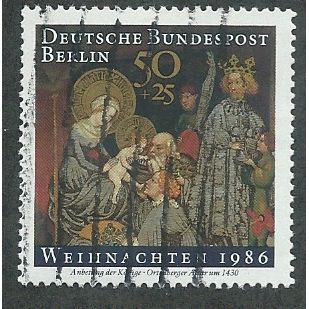 BERLIN -1986 50pf+ 25 'CHRISTMAS' FINE USED (EBID44-897)