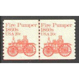 1908 20c Fire Pumper Fine MNH Dry Gum CNP Left 1 V0185