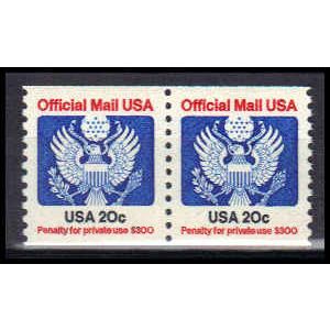 O135 20c Eagle Very Fine MNH Pair KA2053