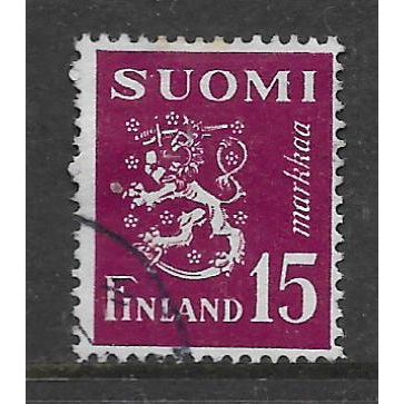 FINLAND 1930 LION 15M PURPLE SG 440 FINE USED#