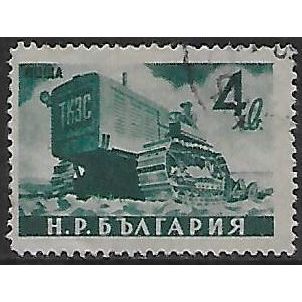 Mi 729 A: 4 L. blue-green Definitive Stamp: Tractor
