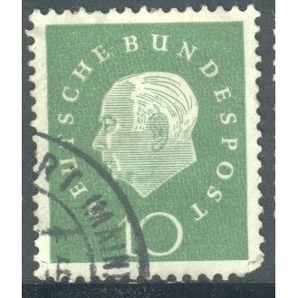 Germany 1959 - 10pf green - President Heuss - used 10