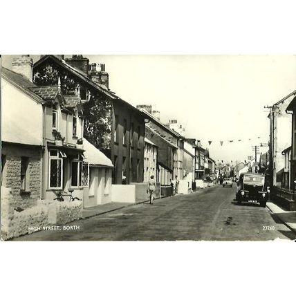 Wales BORTH High Street Postcard (Salmon 23260)