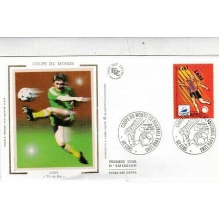 France 1996 Lens Coupe Du Monde Silk FDC Lens special cancel Unaddressed VGC