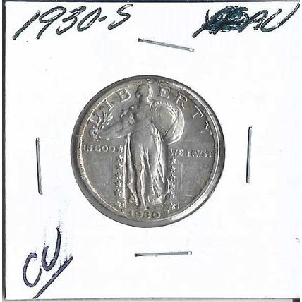 1930-S US Standing Liberty Quarter AU M Grey Sheet $70.00