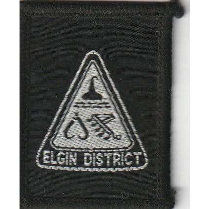 Scout Badge Scotland - Elgin - Hessian Back (BZ147)