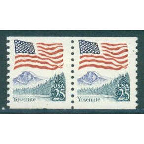 2280 25c U.S. Flag Fine MNH Pair MA2094
