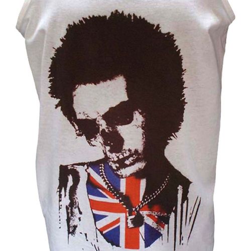Dead Sid Vicious Sex Pistols Punk ROCK Goth Grunge T shirt Vest Medium White M