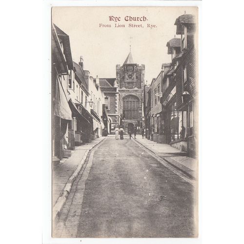 Rye Church from Lion Street East Sussex Postcard 704