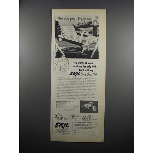 1953 Skil Home Shop Drill Model 549 Ad - Sitting Pretty