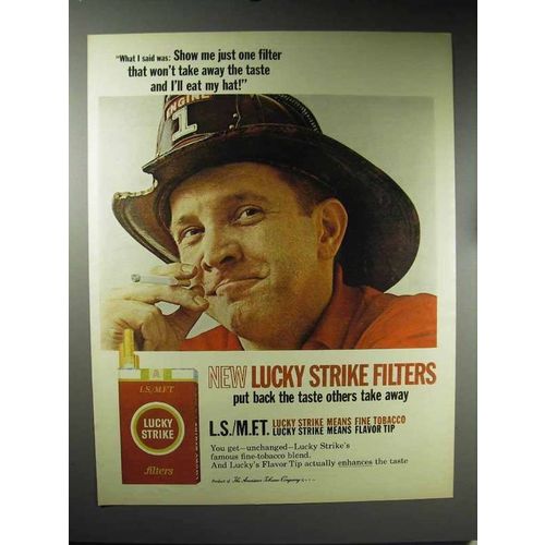 1965 Lucky Strike Cigarettes Ad - Won't Take Away Taste