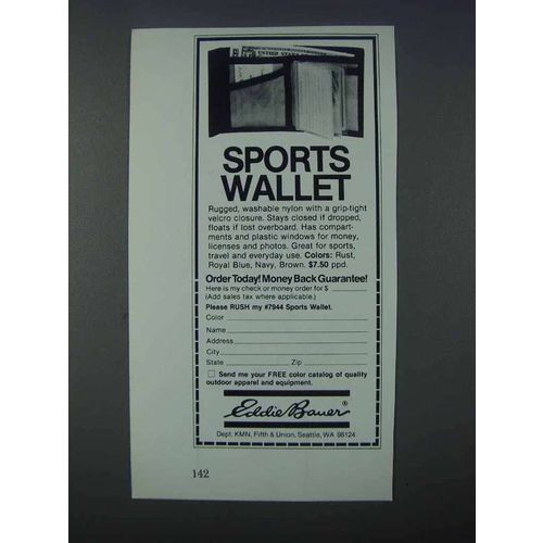 1981 Eddie Bauer Sports Wallet Ad