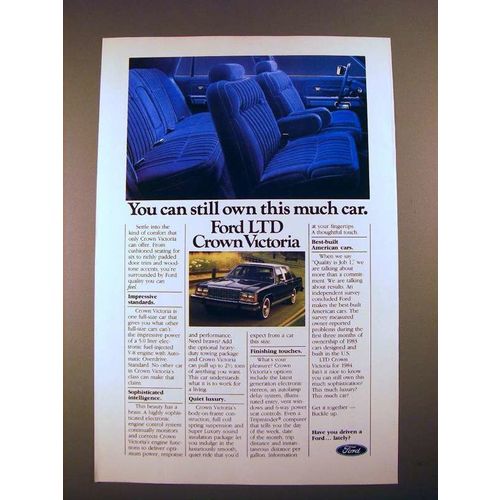 1984 Ford LTD Crown Victoria Car Ad