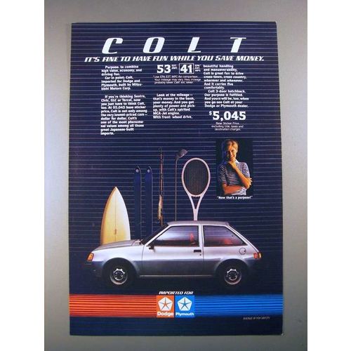 1984 Dodge Colt Car Ad - Fine to Have Fun