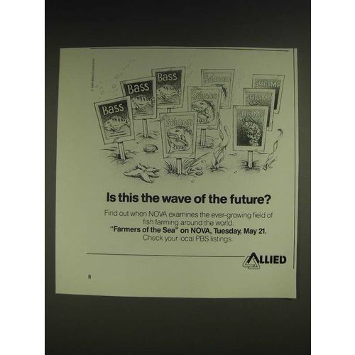 1985 Allied Corporation Farmers of the Sea NOVA PBS TV Show Ad