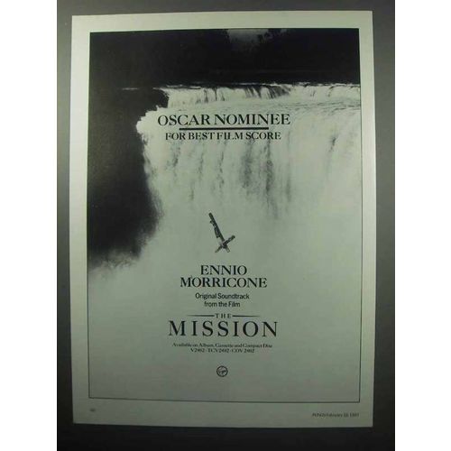 1987 The Mission Movie Soundtrack Ad - Ennio Morricone