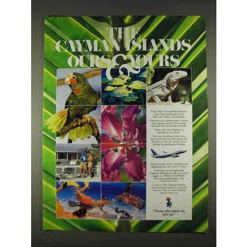 1996 Cayman Islands Tourism Ad - Ours & Yours