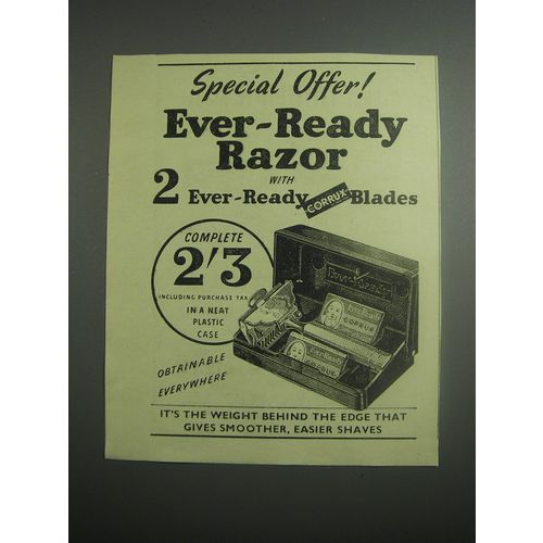 1948 Ever-Ready Razor Ad - Special Offer!