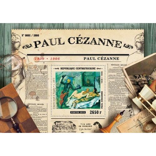 CENTRAL AFRICA 2015 SHEET MNH PAUL CEZANNE ART PAINTINGS ARTE PINTURAS 4A