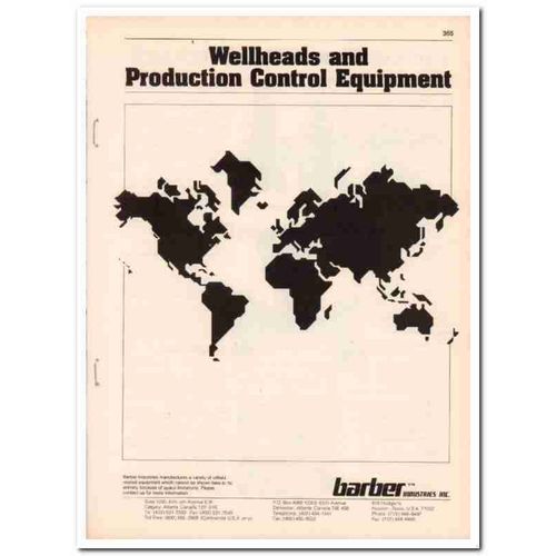 Barber Industries Inc 1993 Vintage Catalog Oil Wellheads Control Equip