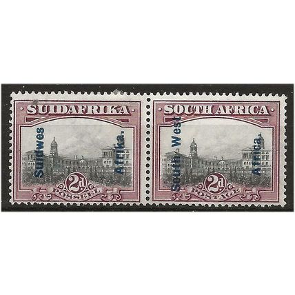 South West Africa 1927 SG49 2d Grey & Purple Mounted Mint PAIR .. ...