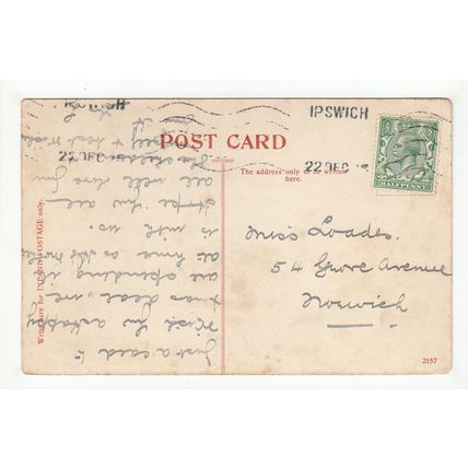 Long Lane Quidenham Postcard Norfolk