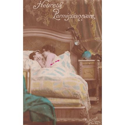 Heureux Permissionnaire Risque French Old Pipe Postcard