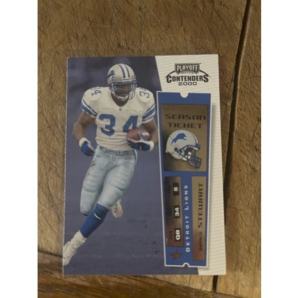 2000 Playoff Contenders Football Card #35 JAMES STEWART Detroit Lions 34 Pontiac